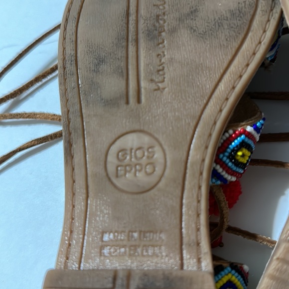 Leather Pom Pom Sandal - Picture 7 of 8